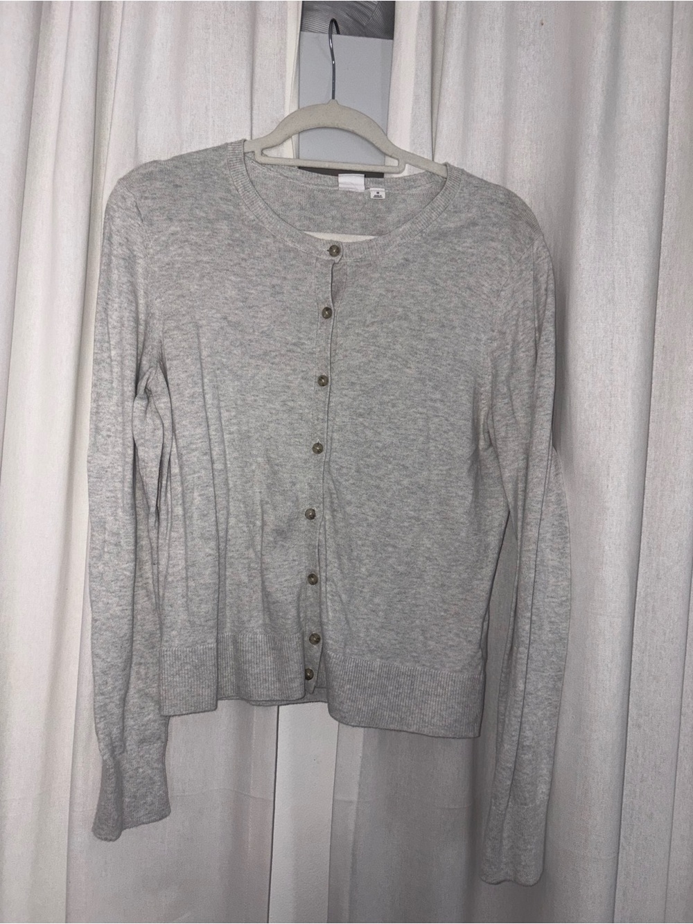 Gap Light Gray Button-Front Women's Sweater